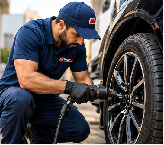 On-site tyre fitting